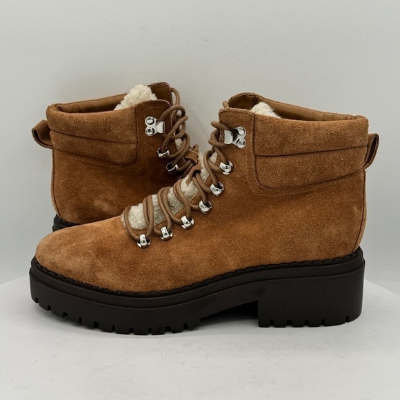 Marc Fisher LTD Nairy Hiking Boots - Women's Size 9‎ Brown Leather NEW - Picture 5 of 10